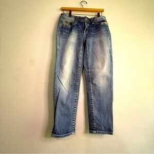 Vigoss Stylish Blue Denim Dublin Capri Jeans, heritage fit. Sz 9/10.
